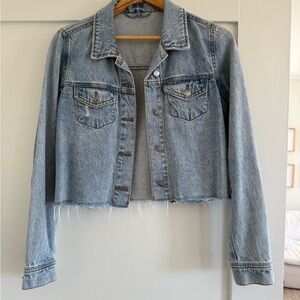Tahari Light Blue Denim Jacket